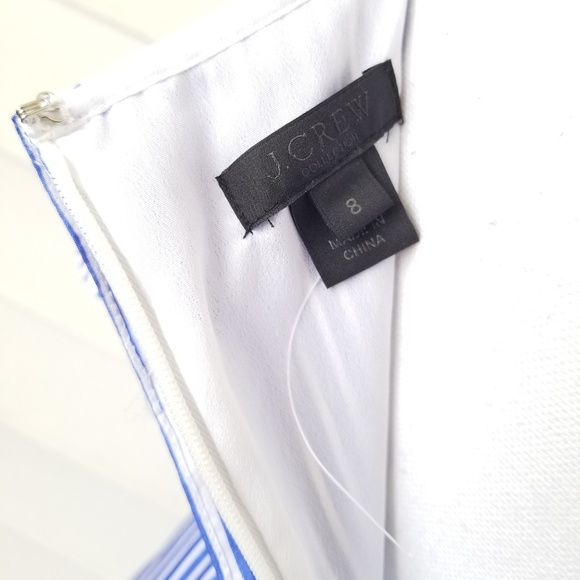 NEW J. Crew Striped Cold Shoulder Midi Silk Dress - Picture 6 of 8